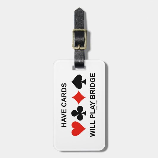 Kaarten spelen Bridge (vier kaartcircuits) Bagagelabel (Voorkant verticaal)
