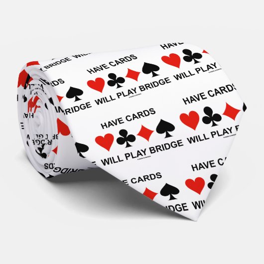 Kaarten spelen Bridge (vier kaartcircuits) Stropdas (Opgerold)