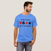 Kaarten spelen Bridge (vier kaartcircuits) T-shirt (Voorkant volledig)