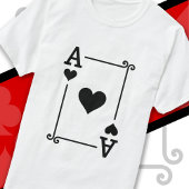Kaarten spelen Costume Ace Hearts Kaart Ace Kaart T-shirt