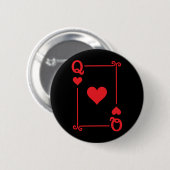 Kaarten spelen Costume Queen Hearts Kaart Queen Ka Ronde Button 5,7 Cm (Voorkant /achterkant)