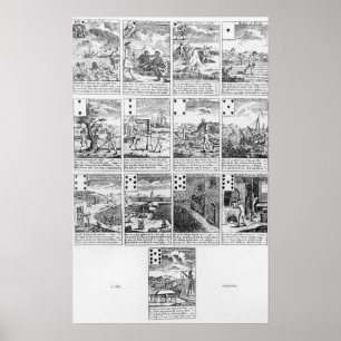 Kaarten spelen die bubbels verzachten poster