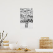 Kaarten spelen die bubbels verzachten poster (Keuken)