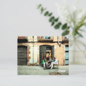 Kaarten spelen in de wijk El Born in Barcelona (Staand voorkant)