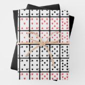 Kaarten spelen in rijen Ace door koning Inpakpapier Vel (In situ)