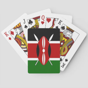 Kaarten spelen met de vlag van Kenia
