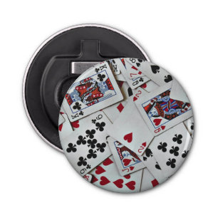 Kaarten spelen Poker Games Queen King Button Flesopener