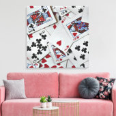 Kaarten spelen Poker Games Queen King Canvas Afdruk (Insitu (Woonkamer))