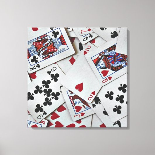 Kaarten spelen Poker Games Queen King Canvas Afdruk (Voorkant)