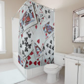 Kaarten spelen Poker Games Queen King Douchegordijn (In situ)