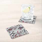 Kaarten spelen Poker Games Queen King Kartonnen Onderzetters (Insitu)