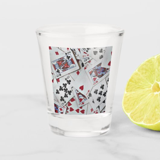 Kaarten spelen Poker Games Queen King Shot Glas (Voorkant)