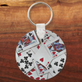 Kaarten spelen Poker Games Queen King Sleutelhanger (Voorkant)