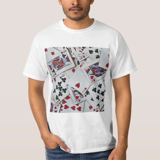 Kaarten spelen Poker Games Queen King T-shirt (Voorkant)
