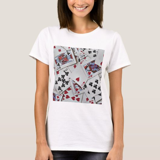Kaarten spelen Poker Games Queen King T-shirt (Voorkant)