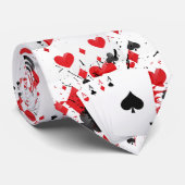 Kaarten spelen Polker Hand Game Casino Black Red Stropdas (Opgerold)