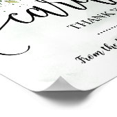 Kaarten teken bruiloftsreceptie eucalyptus poster (Hoek)