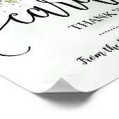 Kaarten teken shower bruiloftsreceptie eucalyptus poster (Hoek)