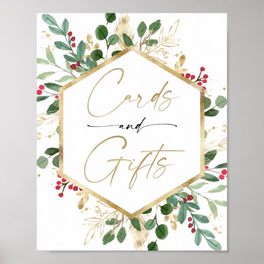 Kaarten tekenen kerstrood baby shower poster (Voorkant)