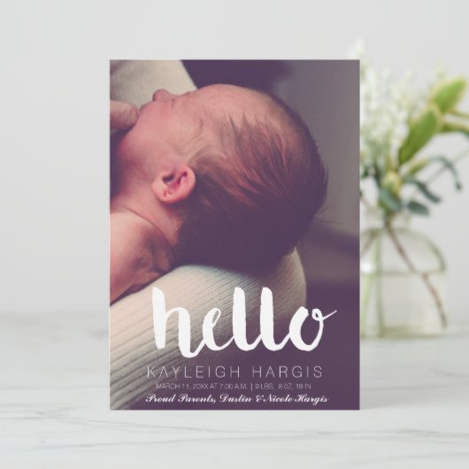 Kaarten ter bekendmaking van de geboorte (Staand voorkant)