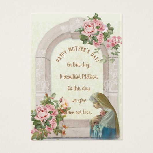 Kaarten ter herinnering aan de Moederdag van Virgi Visitekaartje (Voorkant)