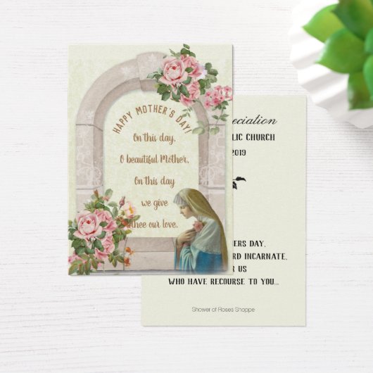 Kaarten ter herinnering aan de Moederdag van Virgi Visitekaartje (Bureau)