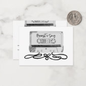 Kaarten ter illustratie Song Request Tape Notitiekaartje (Voorkant / Achterkant in situ)