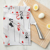 Kaarten twee gelaagde kaarten, theedoek (Quarter Fold)