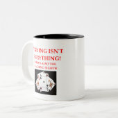 kaarten tweekleurige koffiemok (Voorkant links)