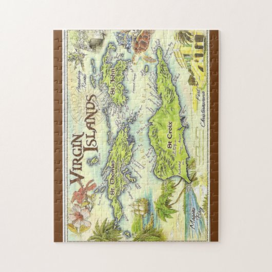 kaarten, USVI Legpuzzel (Verticaal)