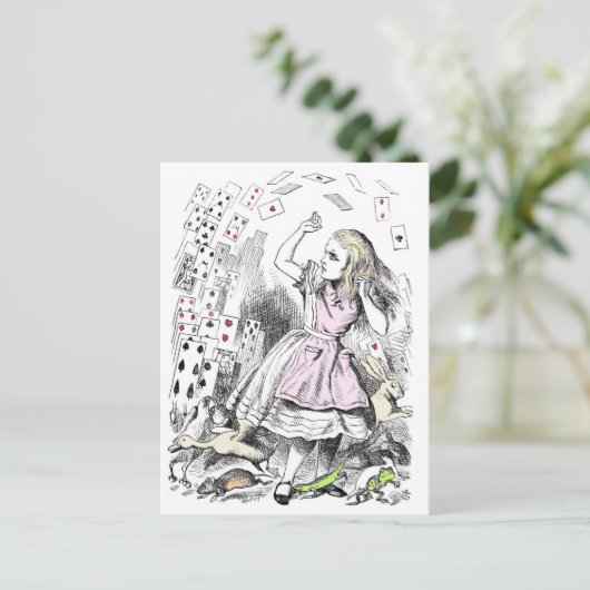 Kaarten vallen Alice aan (Staand voorkant)