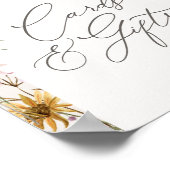 Kaarten van Baby shower van voorlente, wilde bloem Poster (Hoek)