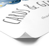 Kaarten van Baby showers van maan en sterren en ca Poster (Hoek)