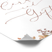 Kaarten van Baby showers van tuinbloemen en touwsc Poster (Hoek)