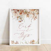 Kaarten van Baby showers van tuinbloemen en touwsc Poster