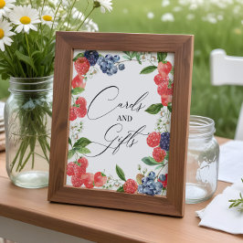 Kaarten van Berry Sweet Waterverf Baby shower Poster