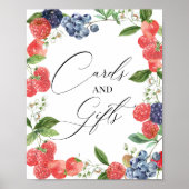 Kaarten van Berry Sweet Waterverf Baby shower Poster (Voorkant)