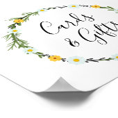 Kaarten van bijen en Baby showers Poster (Hoek)