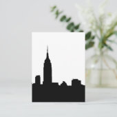 Kaarten van Black & White New York Silhouette Post (Staand voorkant)