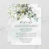 Kaarten van de blauwe eucalyptus Greenery Enclosur (Voorkant / Achterkant)