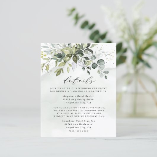 Kaarten van de blauwe eucalyptus Greenery Enclosur (Staand voorkant)