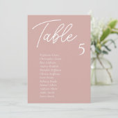 Kaarten van de Blush Pink Wedding Table Seating Ch (Staand voorkant)
