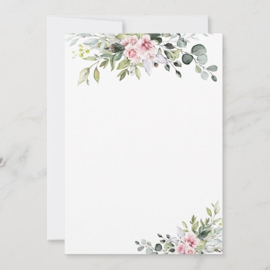 Kaarten van de Blush Pink Wedding Table Seating Ch (Achterkant)