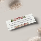 Kaarten van de Blush Roos Wedding Website | Mini Mini Visitekaartjes