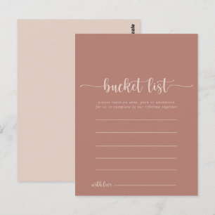 Kaarten van de Bucket Bucket met kalligrafie
