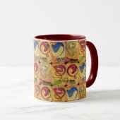 Kaarten van de Duitse rechtbank - vlaggen/honden,  Mok (Voorkant rechts)