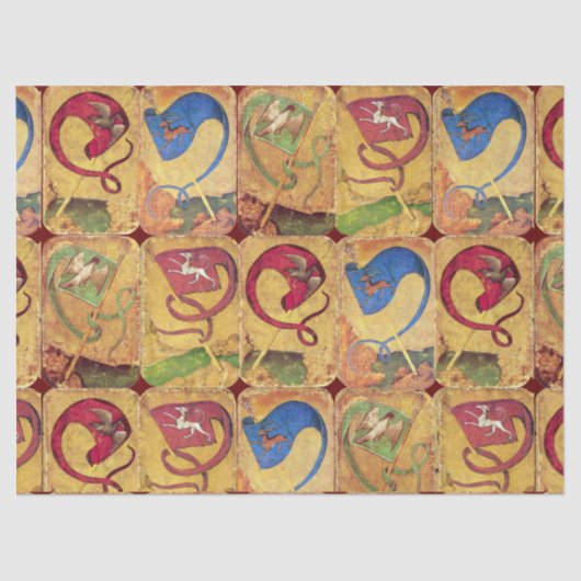 Kaarten van de Duitse rechtbank - vlaggen/honden,  Tissuepapier (Voorkant)