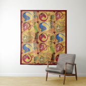 Kaarten van de Duitse rechtbank - vlaggen/honden, Wandkleed (In situ)