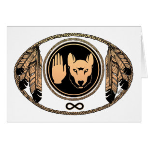 Kaarten van de eerste Naties Metis Wolf Native Art