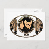 Kaarten van de eerste Naties Wolf Native Art Cards (Voorkant / Achterkant)